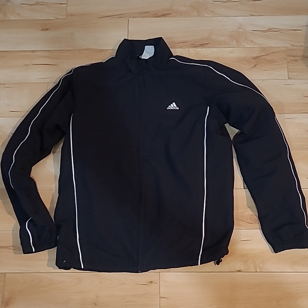 Adidas women's medium black thin jacket